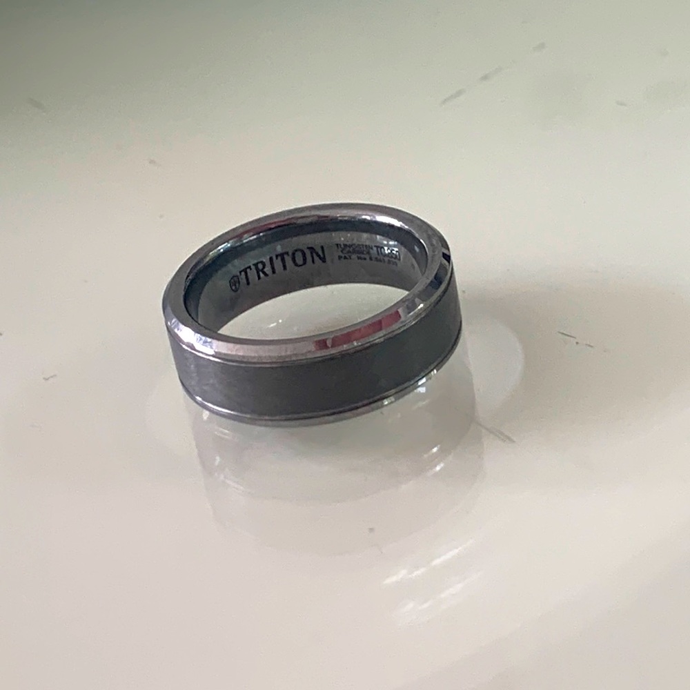 Men’s Tungsten Triton Wedding Band Size 10, 8mm